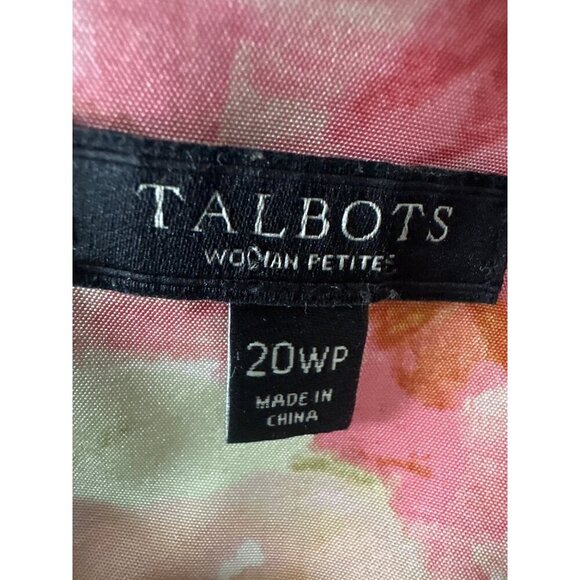 Talbots 20WP Silk Floral Dress Women’s Elegant Spring Summer Cottagecore Chic - Picture 6 of 11